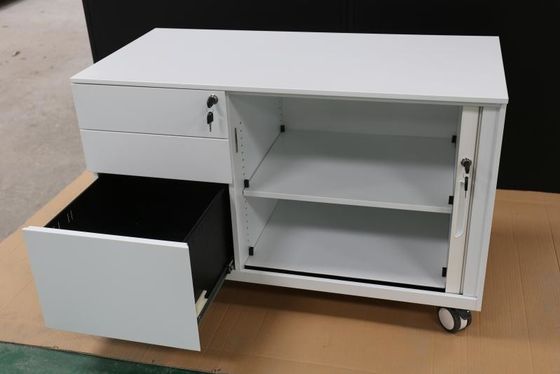 Светлый - серая офисная мебель ящика для хранения карточк H600mm W900mm Tambour
