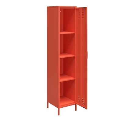 Оранжевая одиночная упаковка шкафа хранения шкафчика металла H1700 плоская с регулируемыми ногами